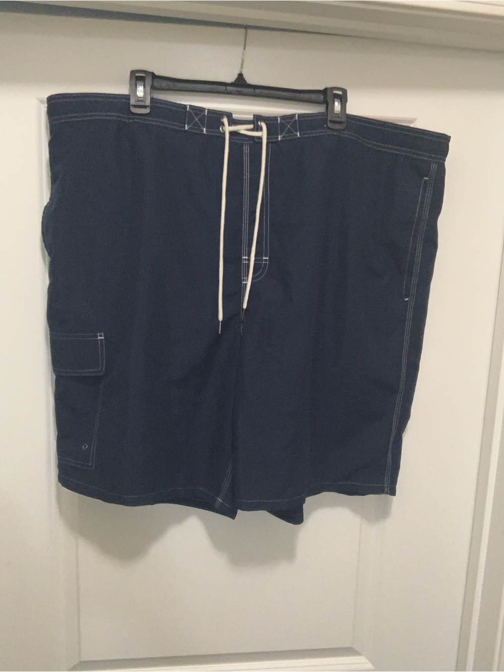 Men's Navy Swim Trunks with Drawstring